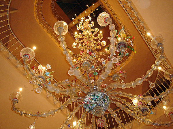 LOCARNO, GRAND HOTEL, Muralto Leuchter, Muranoglas, 04.08.2005