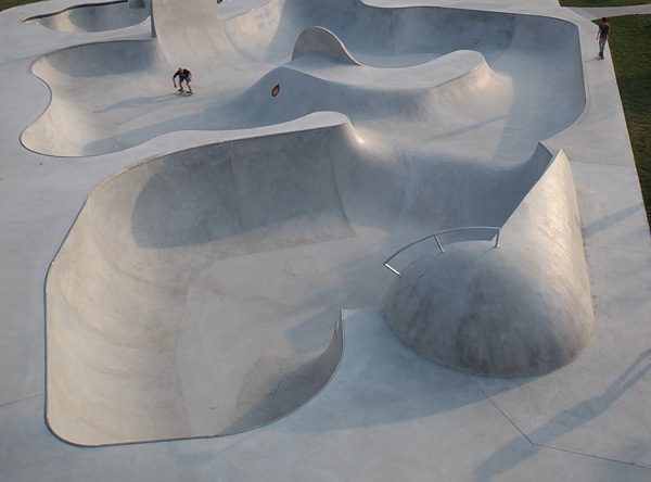 Sportpark, POOL skateboarding culture, from high up, 31.07.2014