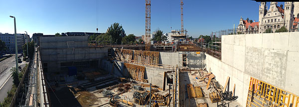 LEIPZIG, PROBSTEIKIRCHE-BAUFELD, under construction, looking south, 27.09.2013