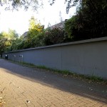 LEIPZIG, LOUISENBRÜCKE, MAUER, grau und ohne Graffity, 12.10.2012