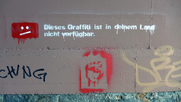 Leipzig, Graffiti am Kanal, 24.02.2013