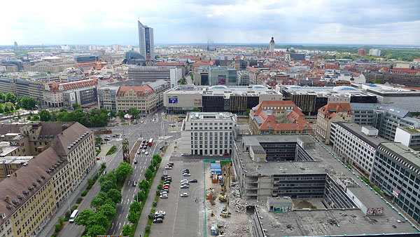 LEIPZIG - CITY, Skyview from THE WESTIN, looking south, 12.05.2013
