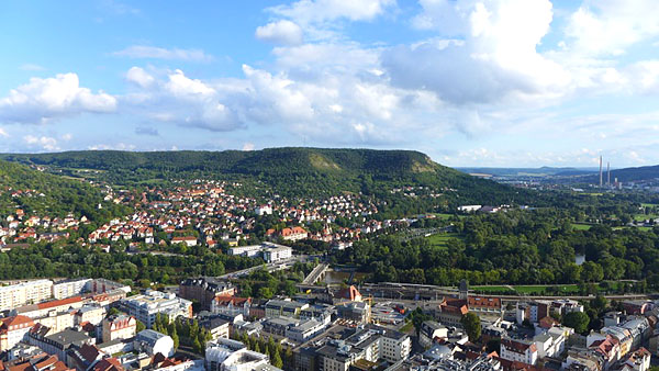 JENA, SAALEGOLD, Skyview from JENTOWER, looking south, 09.09.2013